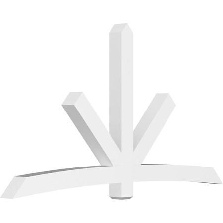 Ekena Millwork Alberta Architectural Grade PVC Gable Bracket, 108"W x 58 1/2"H x 6"D x 6"F, 13/12 Pitch GBP108X59X0606ALB00